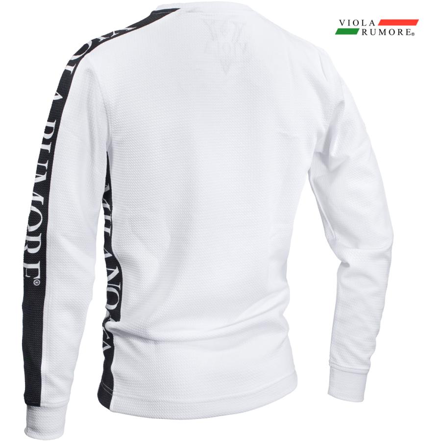 VIOLA RUMORE Vネックシャツ L ホワイト VIOLA tシャツ 「VIOLA rumore/ヴィオラ ルモーレ」P.T入り切替V