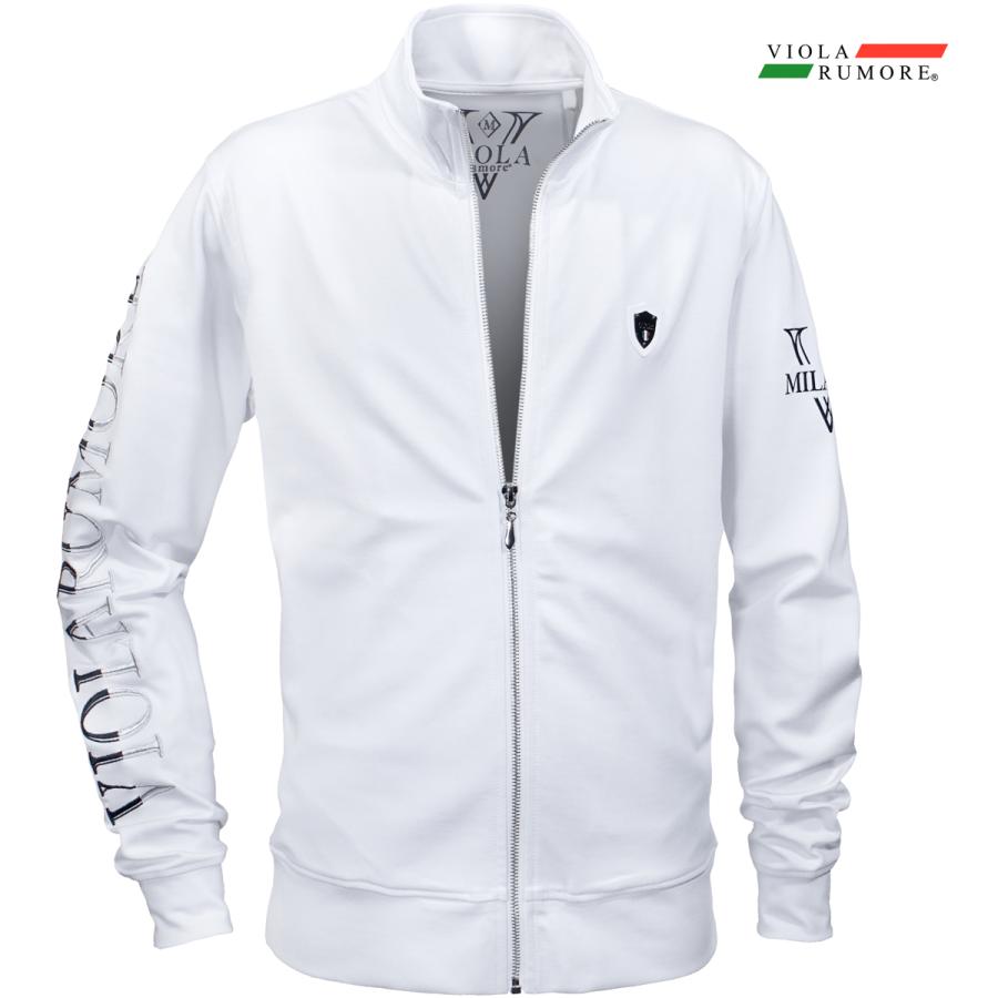 VIOLA rumore ヴィオラ ビオラ ジャケット ジップアップ 刺繍 袖ロゴ メンズ ブルゾン(ホワイト白) 62112 VIOLA rumore（ヴィオラ ルモーレ） ビオラ ジャケット ジップアップ
