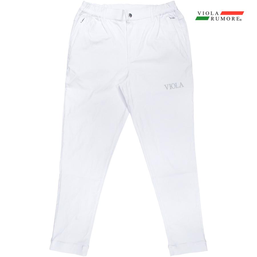 VIOLA rumore ヴィオラ ビオラ テーパードパンツ ロゴ柄ジャガード ストレッチ メンズ ボトム(ブラック黒) 62117 VIOLA rumore（ヴィオラ ルモーレ） ビオラ テーパードパンツ ロゴ柄
