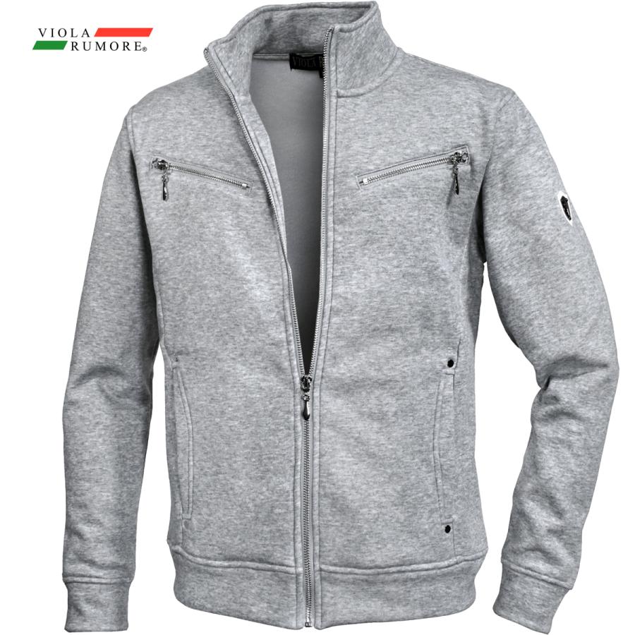 VIOLA rumore ヴィオラ ビオラ ジャケット ジップアップ フリース 起毛 飾りzip メンズ ブルゾン mens(グレー灰) 62120 VIOLA rumore（ヴィオラ ルモーレ） ビオラ ジャケット ジップアップ