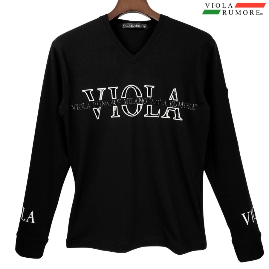 VIOLA rumore（ヴィオラ ルモーレ） ビオラ Tシャツ 長袖 Vネック ロゴ
