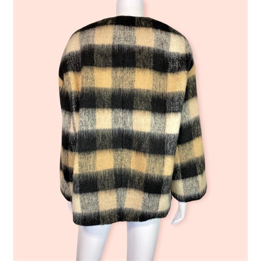 極美品❤️パシオーネ passione シャギーコート　ノーカラー　ジャケット PASSIONE（パシオーネ） ノーカラージャケット ウール シャギー