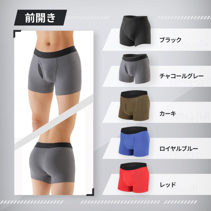 尿漏れパンツ 男性 失禁パンツ ちょい漏れ対策 ボクサーパンツ 前開き 