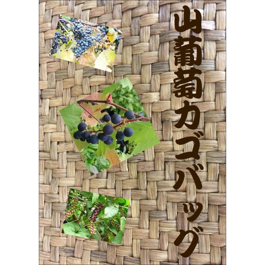 山葡萄バック 六角花編み 二本手 ぶどうかごバック : ミセストシコ