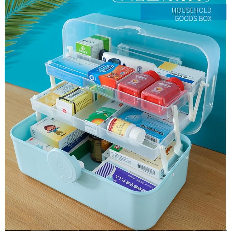 中古 救急箱 薬箱 おしゃれ 大容量 収納ボックス 薬 入れ 小物入れくすり箱 メディカルボックス 医療箱 応急処置 家庭用 車載用 送料無料お手入れ要らず