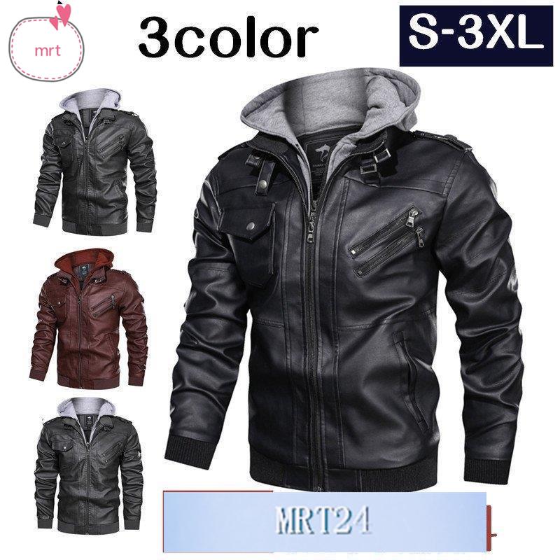 充実の品 大puジャケット ダウンジャケット Jacket 春秋冬 オシャレ シンプル フード付き外し可 バイクウェア バイクジャケット 革ジャケット 革ジャン メンズ レザージャケット バイク用 ジャケット バイク用 ジャケット