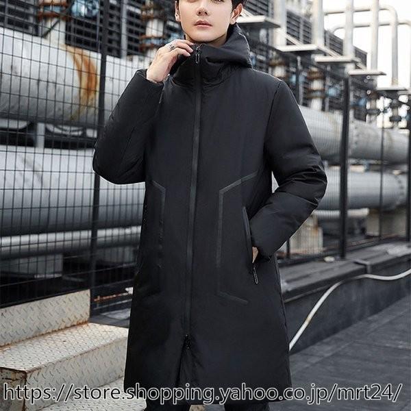 お気に入り フード付き ダウンジャケットメンズロング メンズダウンジャケット紳士用ファッション ジャケット ビジネス 紳士用 防風 防寒 冬 秋 ジャケット黒 大きいサイズ 男性 アウター ダウンコート 厚手 コート アウター