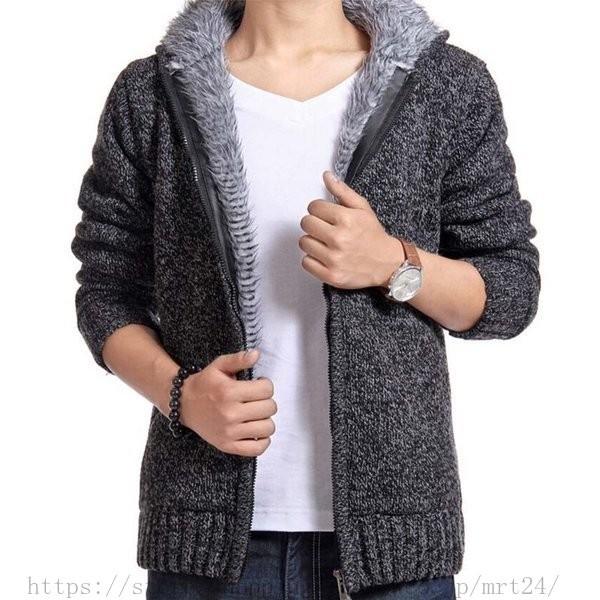 Ginger掲載商品 ニットセーター パーカー ボアパーカー 裏起毛 メンズ カーディガン カーディガンメンズ裏起毛ボアパーカー 裏ボア お兄系 無地 冬服 ブルゾン ジャケット 長袖 トップス Granobrew Com Br