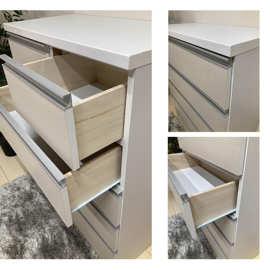 チェスト幅80 5段チェスト 整理ダンス 収納 ハイチェスト ダーク