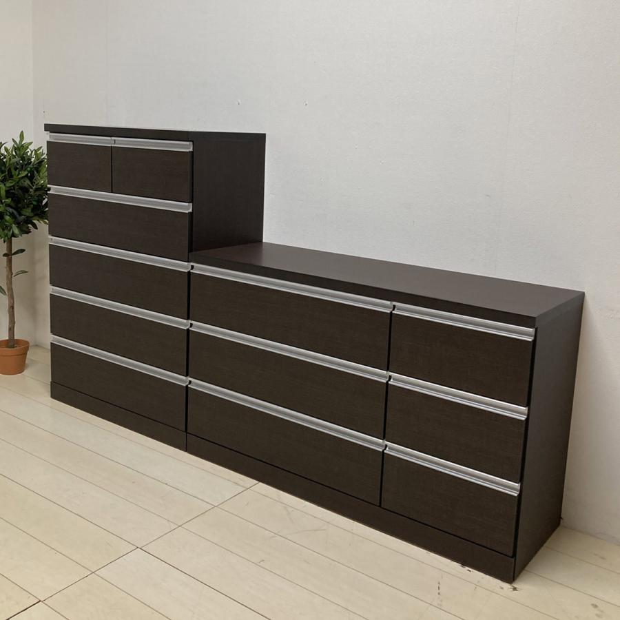 ダークブラウン 5段チェスト チェスト幅80 5段チェスト 整理ダンス 収納 ハイチェスト ダーク