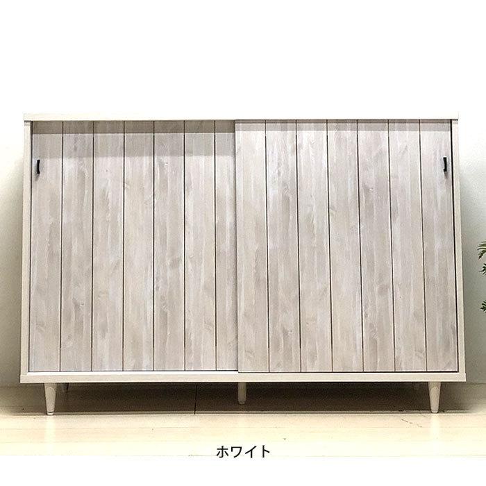 下駄箱 シューズボックス 靴箱 玄関収納 154cm幅 ヴィンテージ調 西海岸 北欧風ストライプ 木目 国産 大川家具 完成品 msdi
