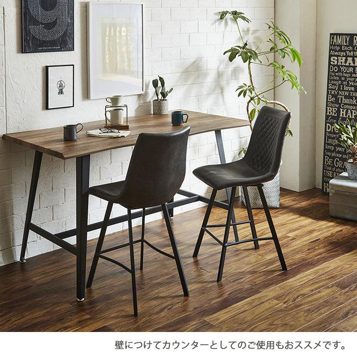 カウンターテーブル、ハンドメイド カウンターテーブル ウォールナット 無垢材 アイアン脚