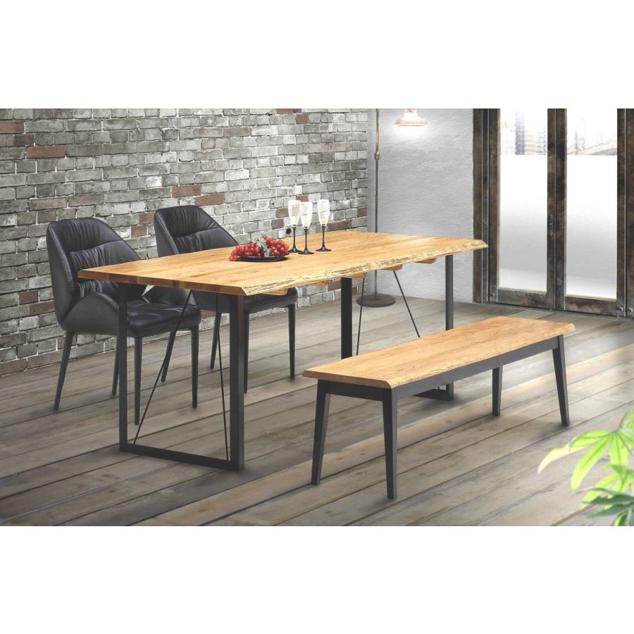 ダイニングテーブル アイアン×無垢材(オーク) ダイニングテーブル 幅180 無垢材 オーク アイアン脚 新生活