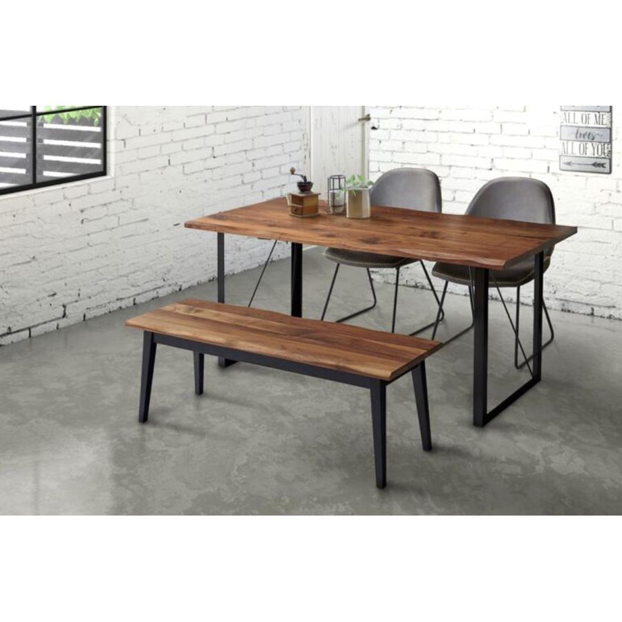 ダイニングテーブル 幅180 無垢材 ウォールナット アイアン脚 新生活