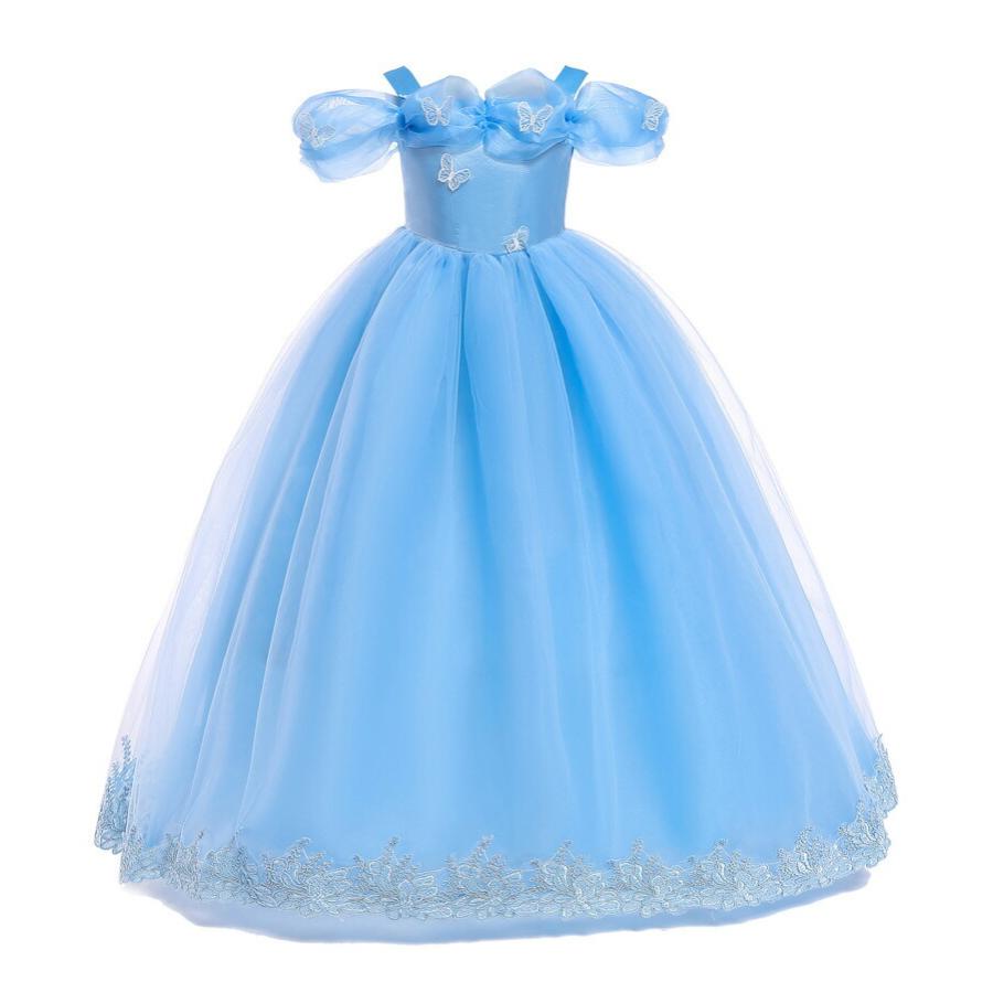 プリンセスドレス 衣装 ドレス 子供 シンデレラ ワンピース なりきり プリンセス ブルー 子供用 ハロウィン パーティー 子供ドレス 子供服 女の子 お姫様 ガ… bauty562