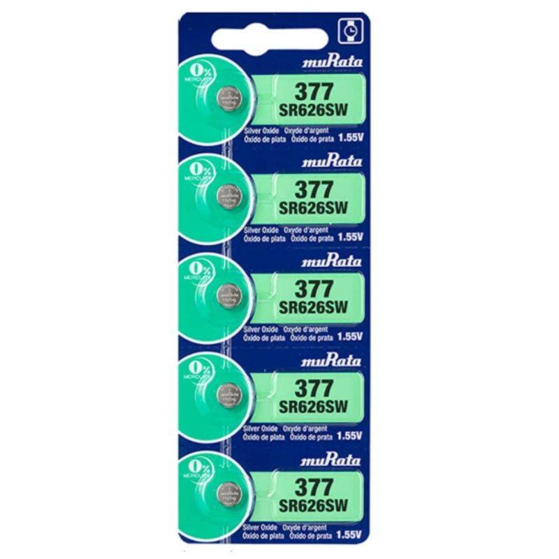 muRata 377 sr626sw 旧：SONY(ソリー)SONY（ソニー） SR626SW(377) 5個入 時計用電池 海外パッケージ ...
