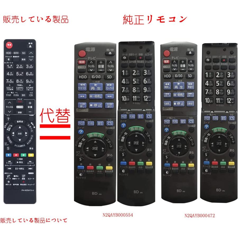 PerFascin N2QAYB000346 N2QAYB000472 N2QAYB000188 N2QAYB000554 リプレイスリモコン fit for Panasonic Blue Ray DVD DMR-BW750 DMR-BR550 DMR-BW950-K DMR-BR|ms-premium|02