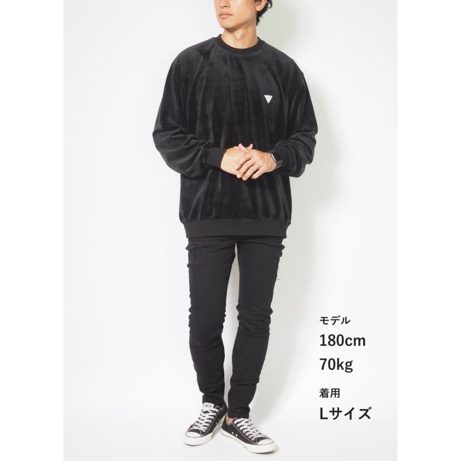 F.L.E セール EDWIN エドウィン FLE クルーネック プルオーバー ベロア