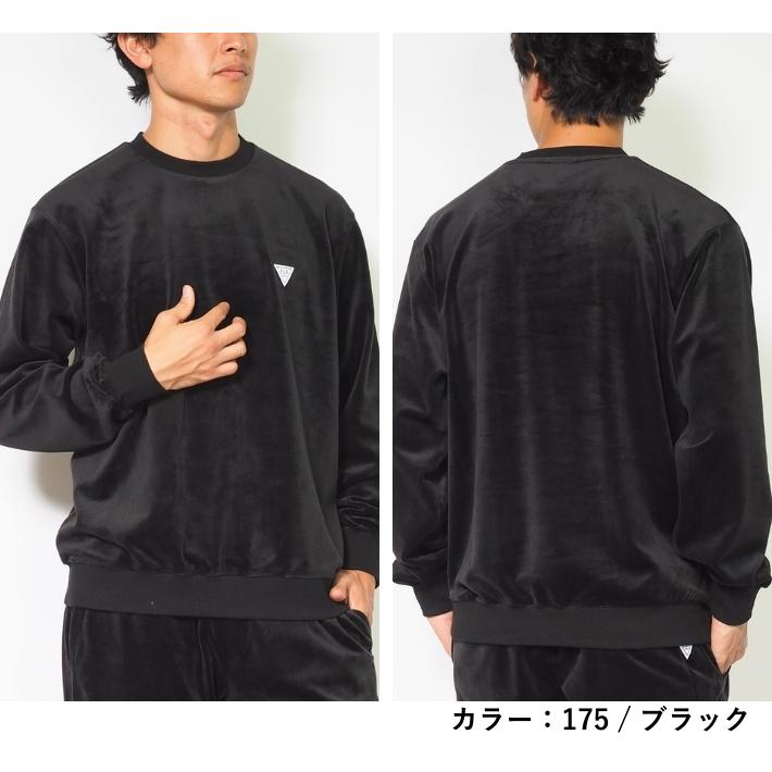 F.L.E セール EDWIN エドウィン FLE クルーネック プルオーバー ベロア
