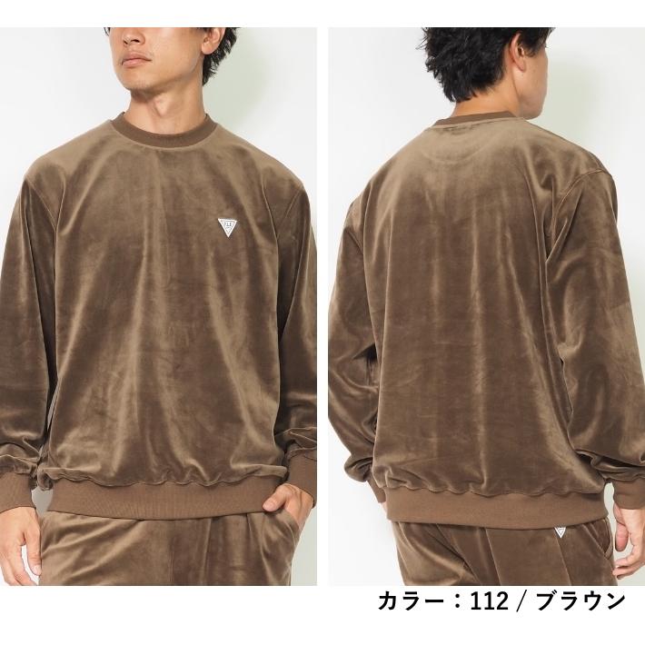 F.L.E セール EDWIN エドウィン FLE クルーネック プルオーバー ベロア