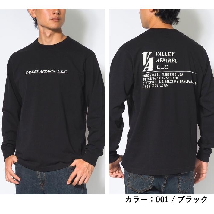 VALLEY APPAREL（バレイアパレル） ロンT 長袖 バーティカルロゴ