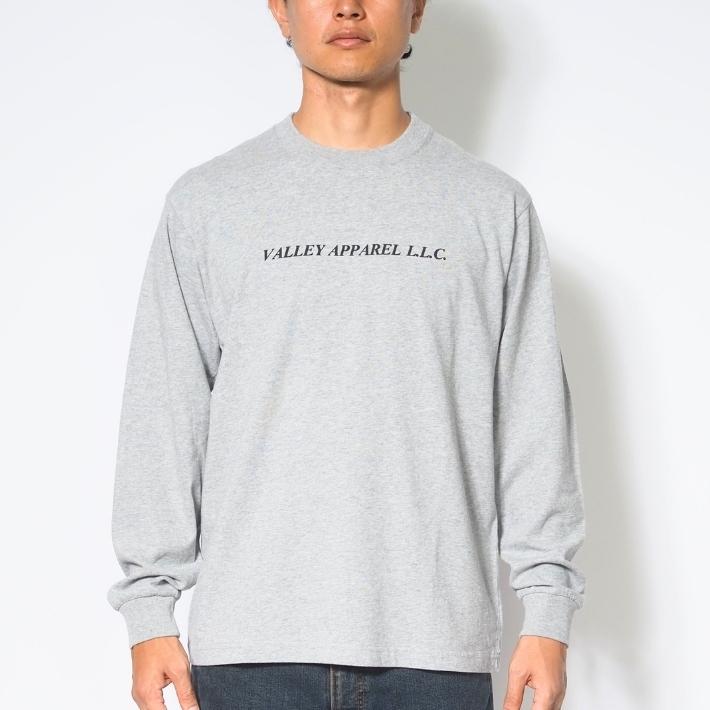 VALLEY APPAREL（バレイアパレル） ロンT 長袖 バーティカルロゴ