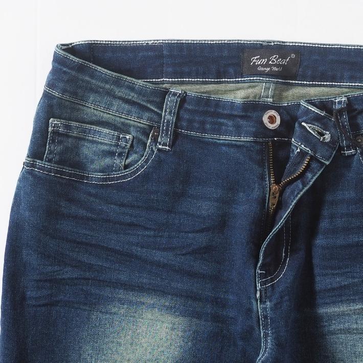 デニムフレアパンツ メンズ スリム ブーツカット ジーンズ ストレッチ 