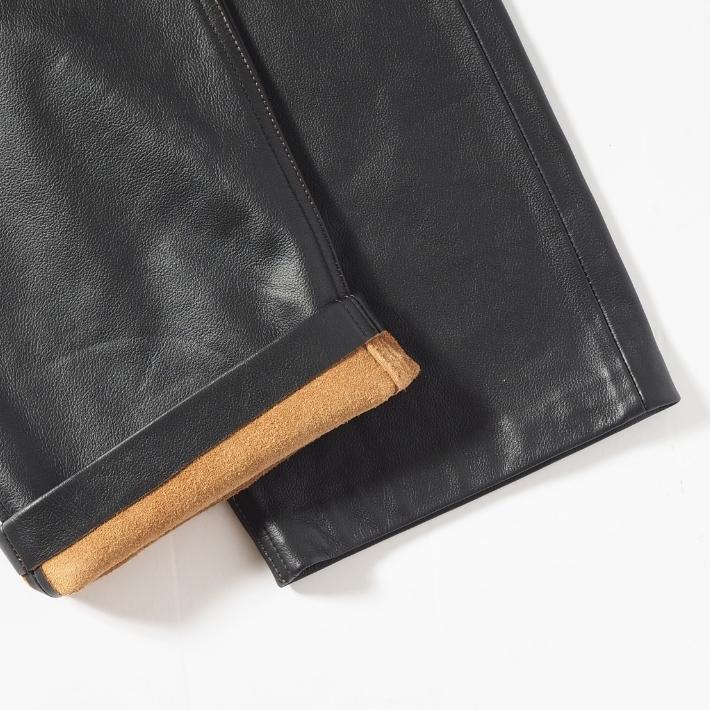 Lee（リー） レザーパンツ 本革 ストレート ライダースパンツ (LM9904