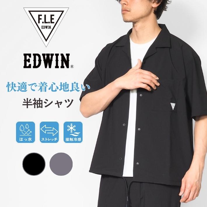 EDWIN（エドウィン） FLE オープンカラーシャツ 半袖 シアサッカー