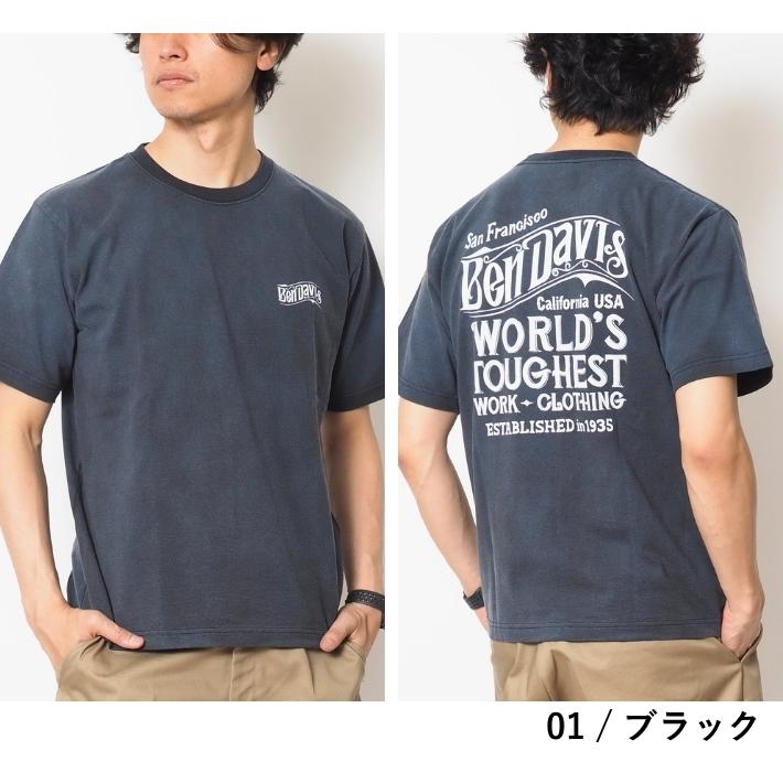 BEN DAVIS（ベンデイビス） Tシャツ 半袖 オールドロゴ バックプリント