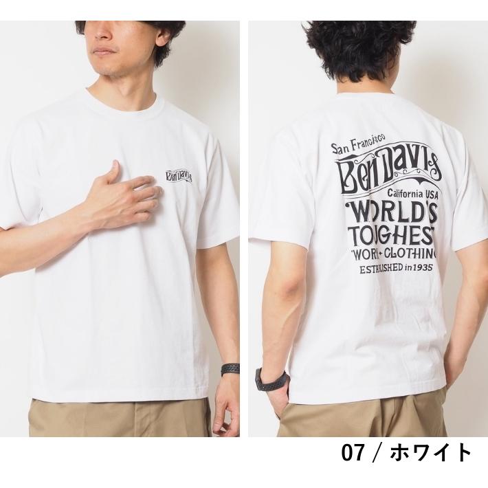 BEN DAVIS（ベンデイビス） Tシャツ 半袖 オールドロゴ バックプリント