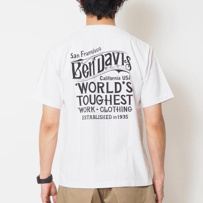 BEN DAVIS（ベンデイビス） Tシャツ 半袖 オールドロゴ バックプリント