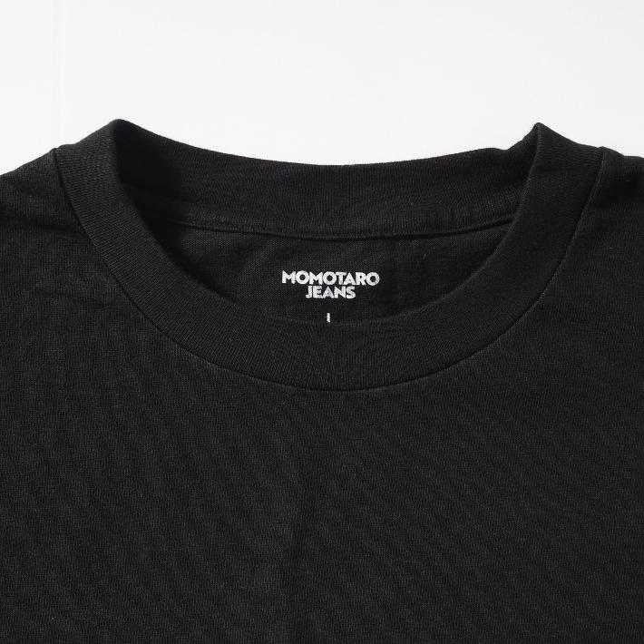 桃太郎ジーンズ（MOMOTARO JEANS） Tシャツ 半袖 袖プリント二本線