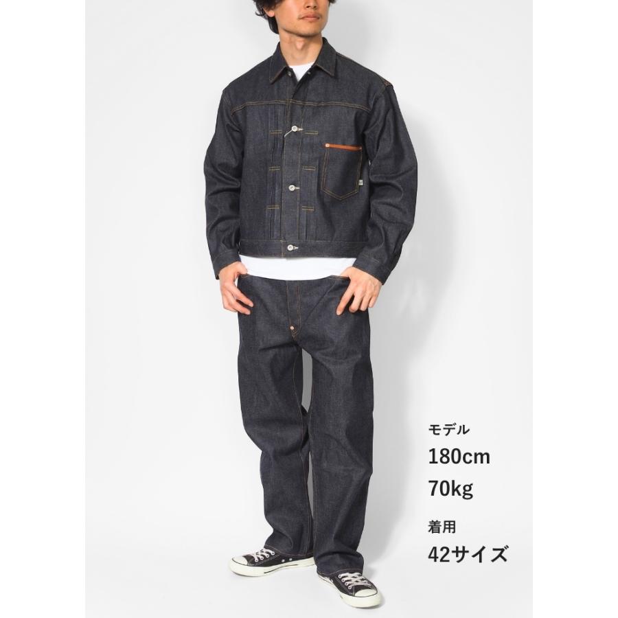 AVIREX アビレックス デニムジャケット リジッド レザー セルビッジ 日本製 (7836952011) メンズ カジュアル ブランドの画像