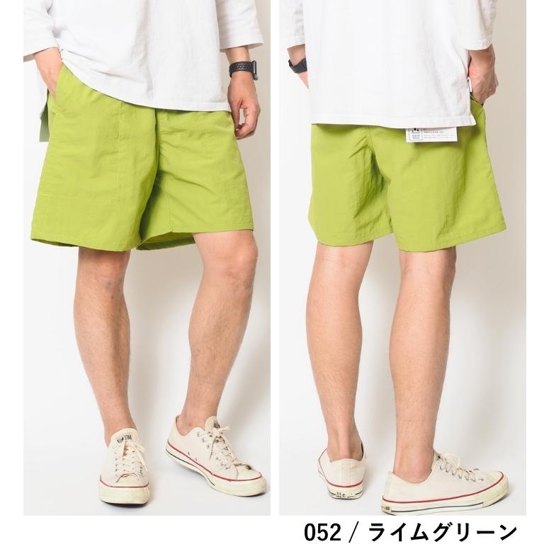 MAN-TLE パラフィンワックス ショートパンツ ライムグリーン M ショーツ ショートパンツ メンズ 短め 膝上 ナイロン バギーショーツ 防水 Fun