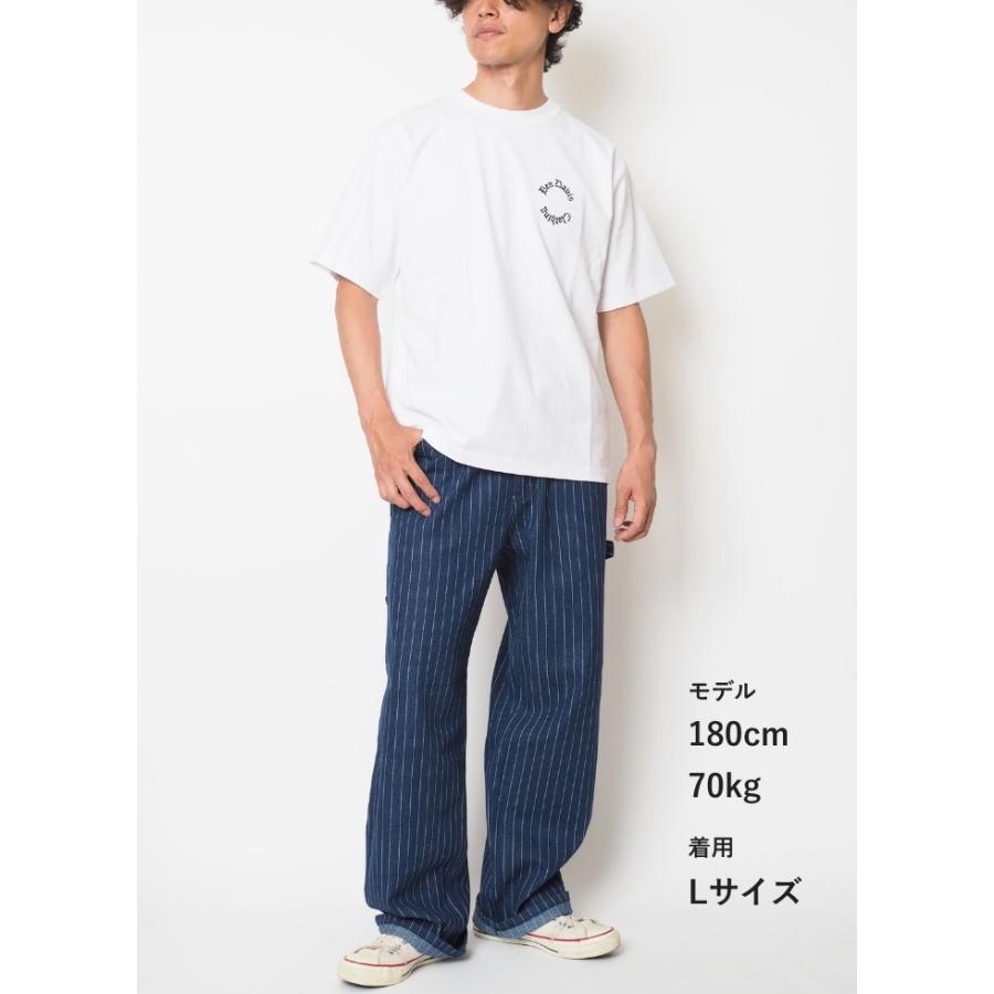 セール ペインターパンツ メンズ デニム ストライプ ワイド ルーズ V