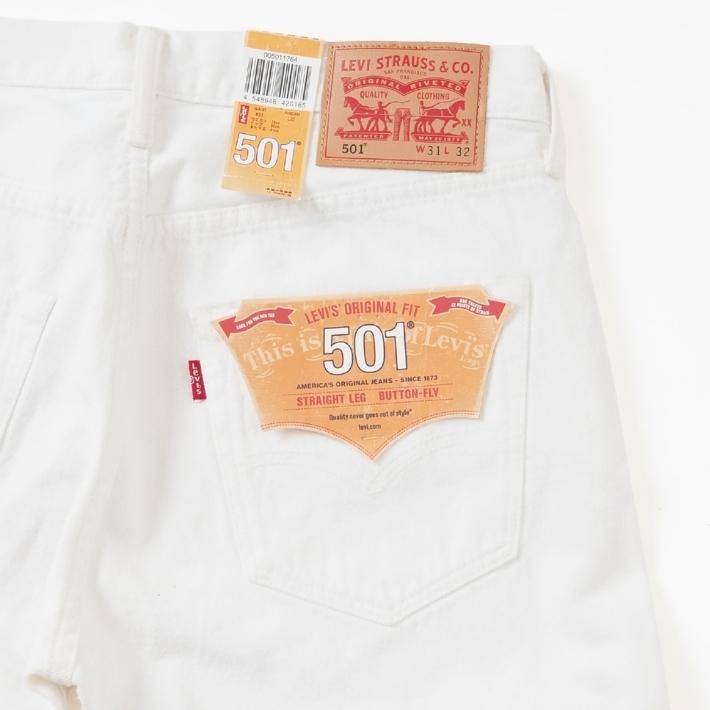 Levi's（リーバイス） LEVIS 501 ホワイトデニム レギュラーストレート