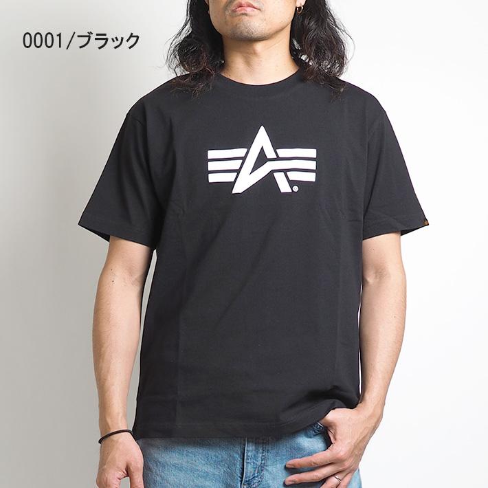送料込★ALPHA INDUSTRIES★ Satin Logo T 半袖Tシャツ Alpha Industries ALPHA アルファ Tシャツ Aマークプリント 定番