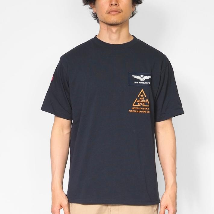AVIREX（アヴィレックス） アビレックス Tシャツ 半袖 胸ワッペン TOP