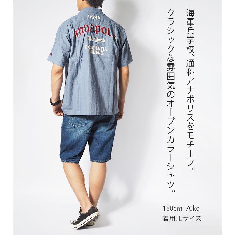 AVIREX（アヴィレックス） アビレックス 半袖シャツ 綿 麻 アナポリス
