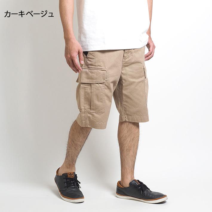 AVIREX ベルト付きカーゴショートパンツ Mサイズカーキ　メンズ　ミリタリー AVIREX アビレックス ショートパンツ ファティーグカーゴ (783