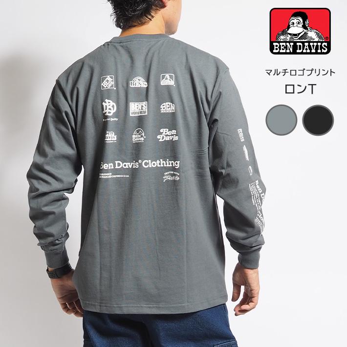 BEN DAVIS ベンデイビス ロンT 長袖 バックマルチアイコン 胸 