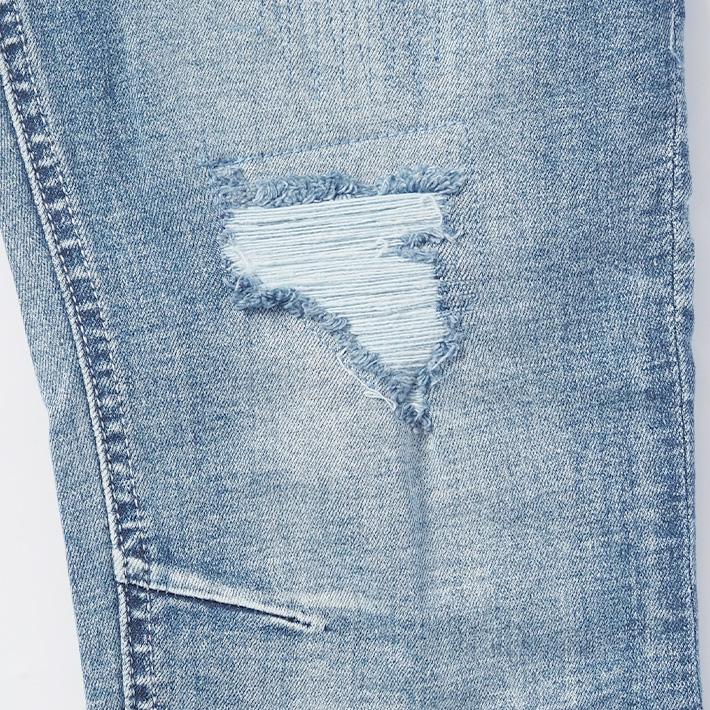 スキニー デニムパンツ ストレッチ リペア V-men (973310) メンズ