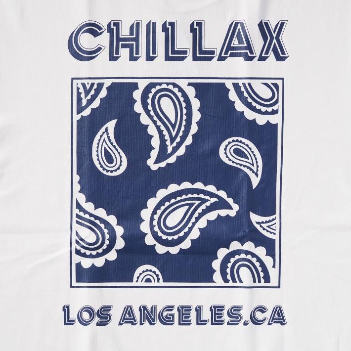 chillax（チラックス） Tシャツ 半袖 バックプリント ペイズリー 
