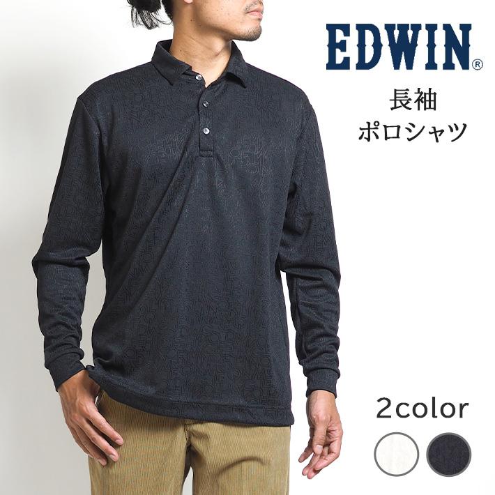 EDWIN GOLF エドウィンゴルフ ポロシャツ 長袖 ロンT 総柄