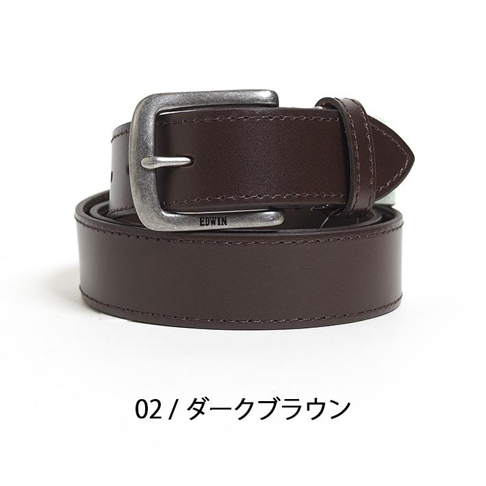 EDWIN（エドウィン） レザーベルト ステッチ 牛革 (0111177) メンズ