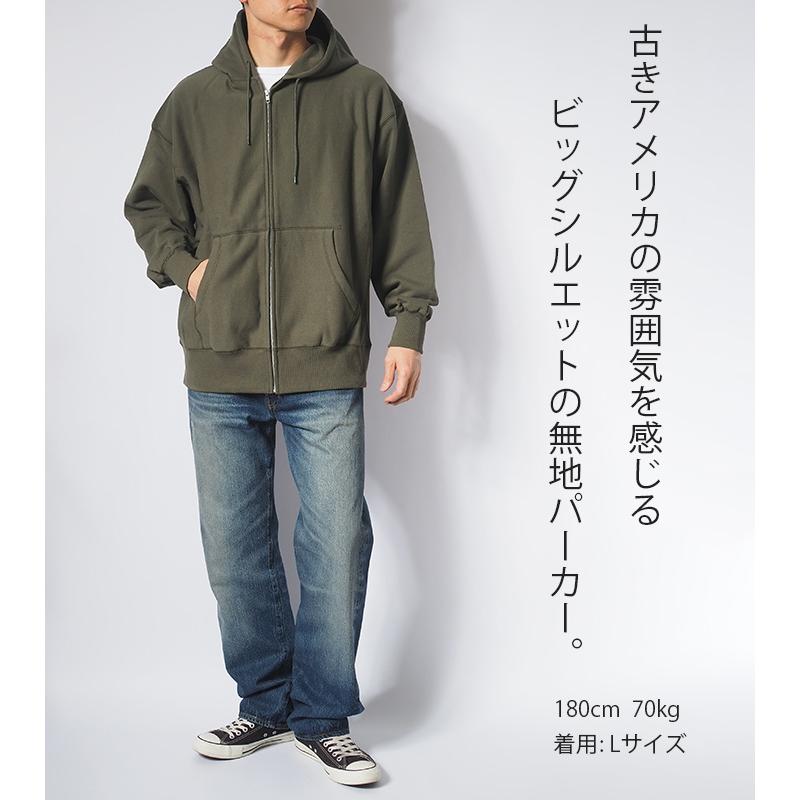 Goodwear（グッドウェア） ジップパーカー スウェット USAコットン 裏
