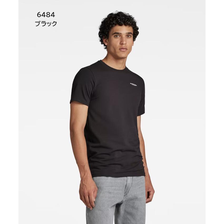G-STAR RAW ジースターロウ Tシャツ 半袖 無地 ワンポイントロゴ