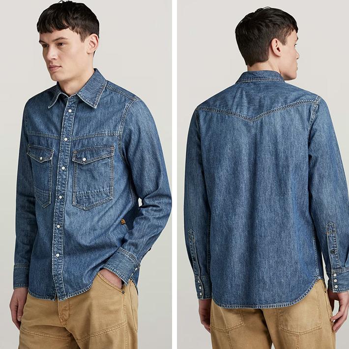 G-STAR RAW ジースターロウ デニムシャツ 長袖 レギュラーフィット