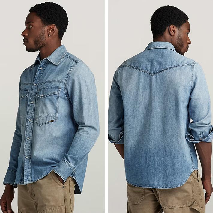 G-STAR RAW ジースターロウ デニムシャツ 長袖 レギュラーフィット